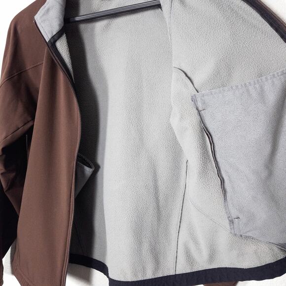 REI Women’s Jacket Brown Softshell Fleece Lined Zip Front Pockets Size Medium - Picture 10 of 12